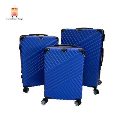 China ABS 20 24 28 ABS Universal Wheels Silence Blue Travel Style Trolley Bag Carry On Luggage Box Suitcases Travel Trolley Luggage Set for sale