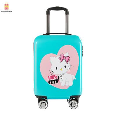 China PC Customized 19 Inch Printing PC Luggage For Traveling Ride On School Suitcase For Kids for sale