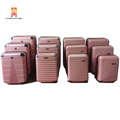 China Factory Price ABS 12 Pieces Customize Travel Trolley Case Bag Soft ABS Hotel Luggage Trolley Luggage Bags To Buy Online for sale