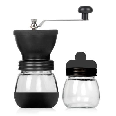 China Pretend Kitchen Play Toy Set Washable Ceramic Core Mini Coffee Grinder Portable Coffee Bean Burr Grinders Kitchen Manual Handmade Tool for sale