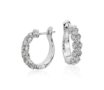 China Customized Safe 9K/10K/14K/18K Gold Fine Diamond Earrings Natural Or Lab Grown Diamond for sale