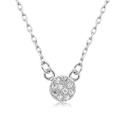 China Customized Safe Production 9K 10K 14K 18K Solid Gold Diamond Pave Pendant Necklace for sale