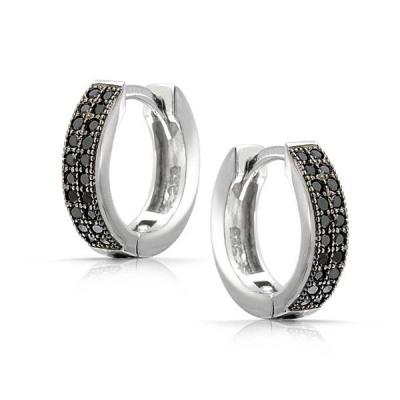 China Vintage 925 sterling silver and CZ huggie earrings customized production for sale