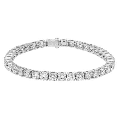 China Customized Safe Production 925 Sterling Silver Bracelet Tennis CZ Setting Chain Bracelet for sale