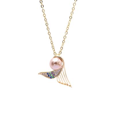 China New Vintage Design Fashion Neckalce Mermaid Tail Design Pendant for sale