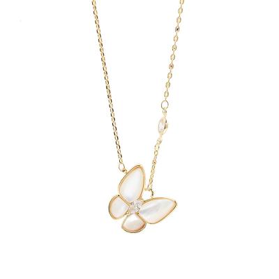 China New Vintage Design Fashion Neckalce Shell Butterfly Design Pendant for sale