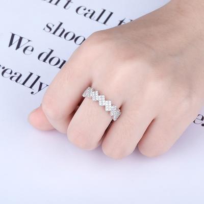 China high quality safe 925 sterling silver gold plated line sterling silver gold plated line 925 ring cz folding ring cz folding ring for sale