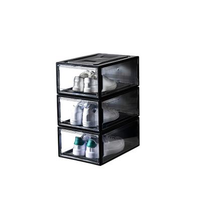 China Modern Small/Large Storage Rectangle Organizer Plastic Shoes Box Fine Quality for sale