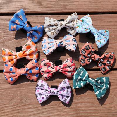 China Viable Fashion Adjustable Neck Strap Grooming Accessories Puppy Pet Cat Dog Collar Bow Tie for sale