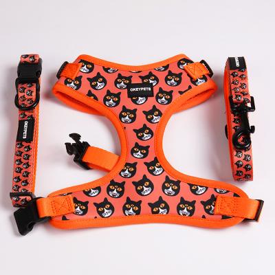 China Custom Polyester Mesh Dog Vest Adjustable Reflective Breathable Cat Harness Pet Walking Lead Dog Harness for sale