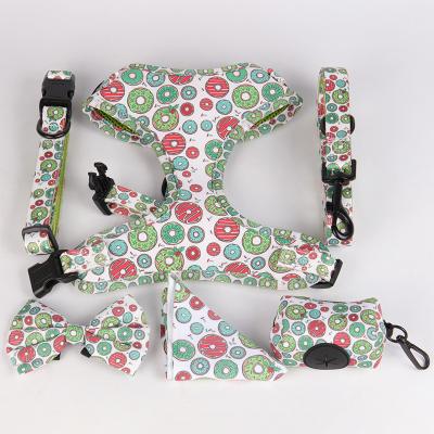 China Custom Breathable Soft Comfort Neoprene Pet Harness Waterproof PVC Dog Collar Leash And Harness Set for sale