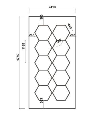 China Wholesales LED Aluminum Ceiling Light For Car Shop Lighting For Car Workshop Honeycomb Lamp for sale