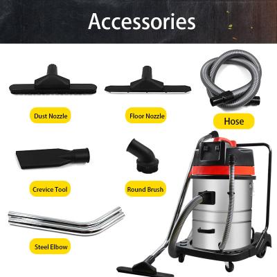 China Car Large Capacity 70L Wet / Dry Vacuum Cleaner 2 Motors for sale