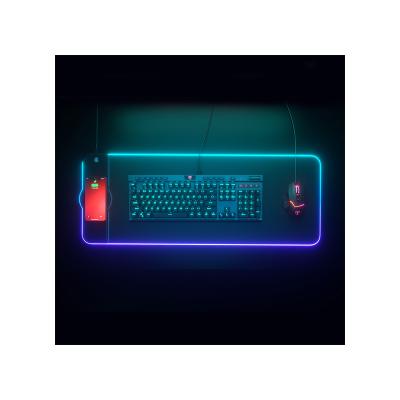 China Wholesale 100-205KHz Wireless RGB Fill LED Glowing Fabric Mousepad for sale