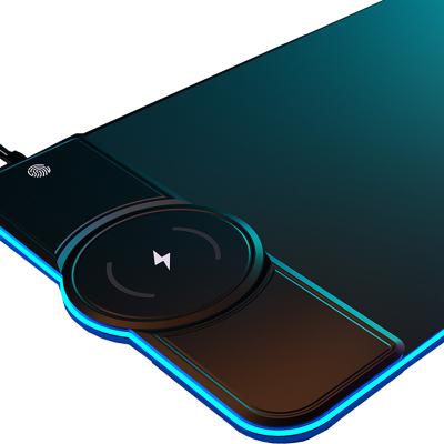 China Cloth Best Selling RGB Mobile Gaming Wireless Charging Mouse Pad for sale