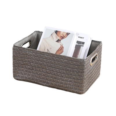 China New Type Cute Tidy Bins/Top Sale PP Rattan Bamboo Storage Basket Cloth Storage Basket Bins Storage for sale