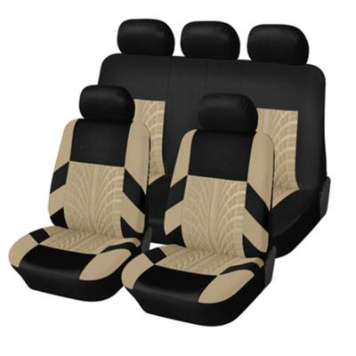 China Airbag Compliant Car Seat Covers Universal Fit For Most Car Full Set Car Seat Protector Mady By High Quality Fabric With Tire Track Design for sale