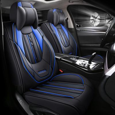 China Car Sear Cover Universal Fit Full Cover Luxury Leather Set Wear-Resistant Car Interior Accessories for sale