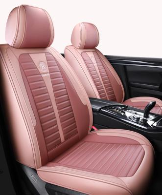 China Eco-friendly High Quality Leather Car Seat Covers Motor Vehicle Cushion Cover For SUV Pickup Truck Universal Fit for sale