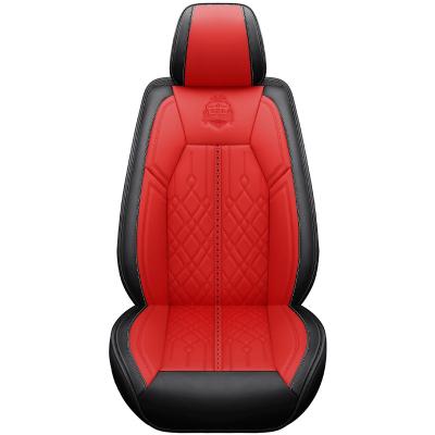 China Eco-friendly Faux Leather Auto Cushion Front Seat Cover New Arrival Universal Use For Most Vehcles Leather Car Seat Covers for sale