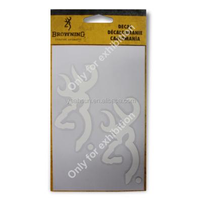 China Water Proof OEM 2PK White Logo Window Decal For Car Resistant for sale