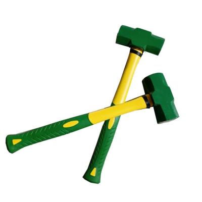 China Sledgehammer 4lb 8lb 10lb forged steel sledgehammer head with fiberglass handle for sale