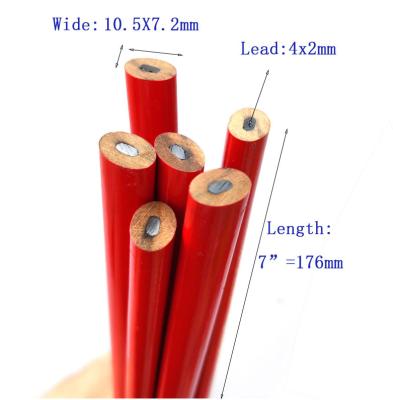 China OVAL Carpenter Pencil Shape Construction PENCIL OEM COLOR and Logo Carpenter Pencil for Woodworking Use for sale