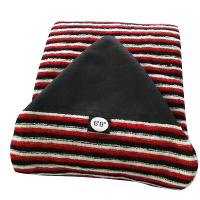 China Red Black and White Stripe 6'8 Unisex Wholesale Surfboard Sock for sale