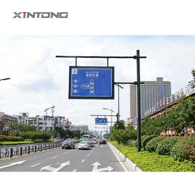 China XINTONG Sign Post Post Customized Circuit Design Lamp Post Street 5m Sign Post Pole for sale