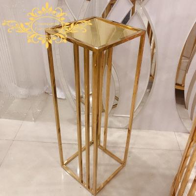 China Morden Gold Mirror Stainless Steel Top Brackets For Event Decoration for sale