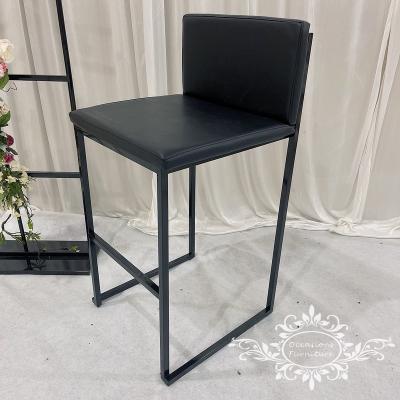 China Morden Black Barstool Stainless Steel Wedding Furniture High Tables And Chairs for sale