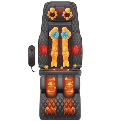 China Portable OEM Neck Back 3D Air Body Kneading Seat Vibration Massage Car Shiatsu Massage Cushion Home Heated for sale