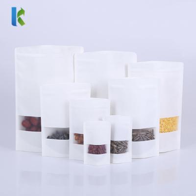 China Nut Coffee Moisture Proof Holder Up Kraft Pouch Smell Proof Mylar Ziplock Bags PE Grade Food Packaging Snack Proof White moisture accept Kolysen for sale