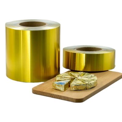 China Food Gold Silver Cheese Aluminum Foil With Lacquer Coating for sale