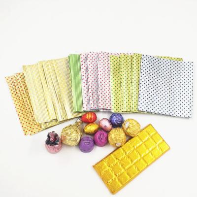 China For Chocolate Wrapping Custom Printed Food Grade Non Fading Corrugated Aluminum Foil Wrapping For Chocolate Bars Wholesale for sale