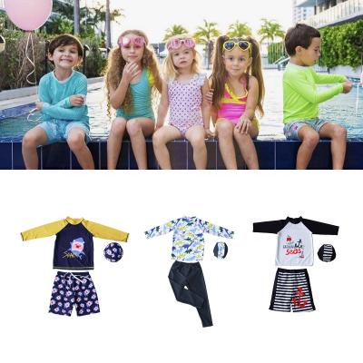 China AOSHILI Boys Swimwear Models Boys Split Swimwear Cartoon Fashion Kids Swimsuit Eco-friendly for sale