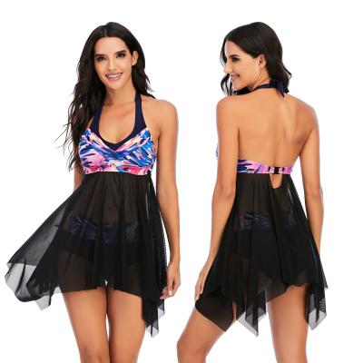 China Breathable Push Up Two Piece Swimsuits Cheap High Waisted Women Bikini Swimwear Girls Halter Tankini Bathing Suits for sale