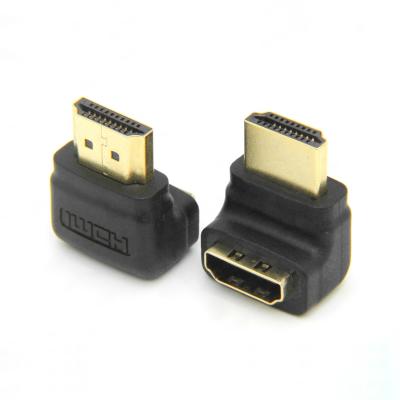 China Mobile Phone and Computer 270 Degree HDMI Adapter Male to L-Type Female for 3D and Ethernet HDMI HD Projectors Gold Plated Right Angle Adapter for sale