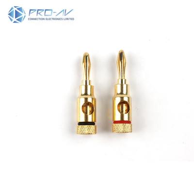 China audio & High Quality Visual Banana Connectors 24K Gold Plated Banana Plug 4mm For High Fidelity Mail Cable Speaker Audio Binding Plug for sale