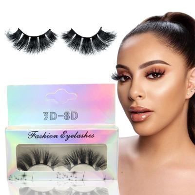 China Luxury Soft Fake Private Label 5d 3d Mink Eye Extention Lashes Natural Soft Custom Eyelashes for sale