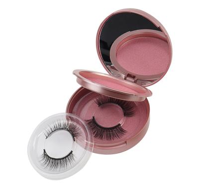 China Natural Soft Custom Brand Magnetic Eyelashes Set With Eyeliner Glue Pen Lash Tweezers With Mirror Gift Box for sale