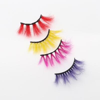 China New Private Label Private Label Silk Lashes Natural Soft Colored False Eyelashes 3D Mink Lashes High Quality Silk Eyelash for sale