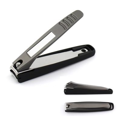 China Easy Apply Black Matte Nail Clippers Stainless Steel Toe Nail Cutter Clipper Finger Nail Clipper for sale