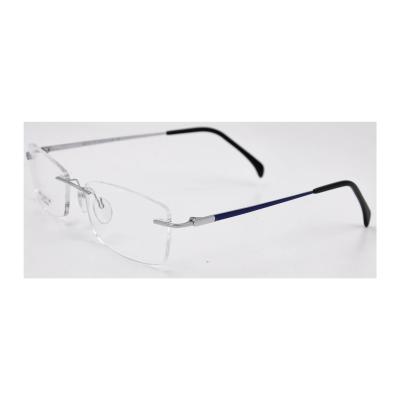 China French Rimless Glasses Reading Glasses Optical Frames Titanium Eyewear Clear Glasses Designer Optical Glasses Small for sale