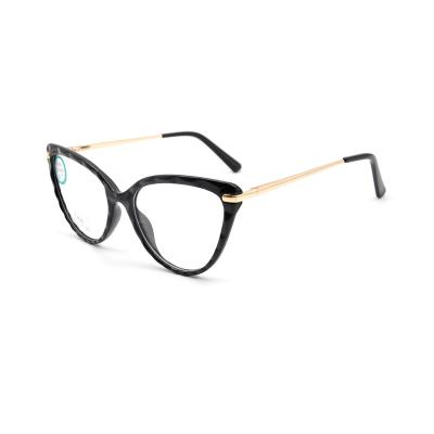 China Fashionable Optical Frame Glasses Frames Shape Cat Eye Retro TR90 Glasses Frame Optical Glasses for sale