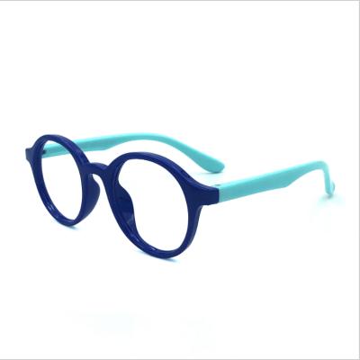 China Latest Fashion Kids Optical Rubber Frames Blue Light Blue Glasses Anti Blocking Use For Class Online for sale