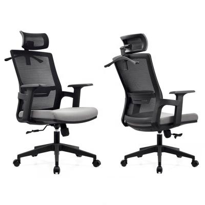 China Office Chair Manager Swivel Ergonomic Computer Swivel Chair (Height)Adjustable Mesh Back High Swivel With Headrest for sale