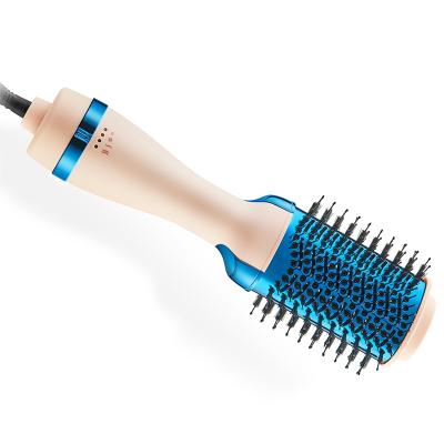 China Hot Air Ionic Blow Volumizer Brush Dryer Factory Price Hair Dryer Brush All In One One Step Hair Dryer For Straight Curl Dual Use for sale