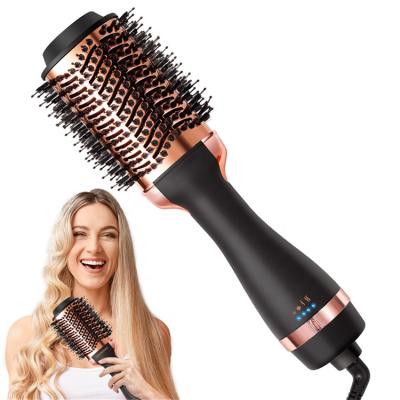 China Ionic Hot Airbrush Comb One Step Electric Hair Dryer Fast Hair Straightener for sale