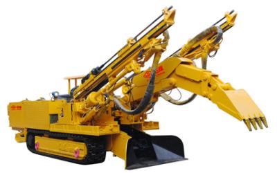 China Backhoe loader and double rock drillers for blasing hole drilling and clean in underground coal mine for sale